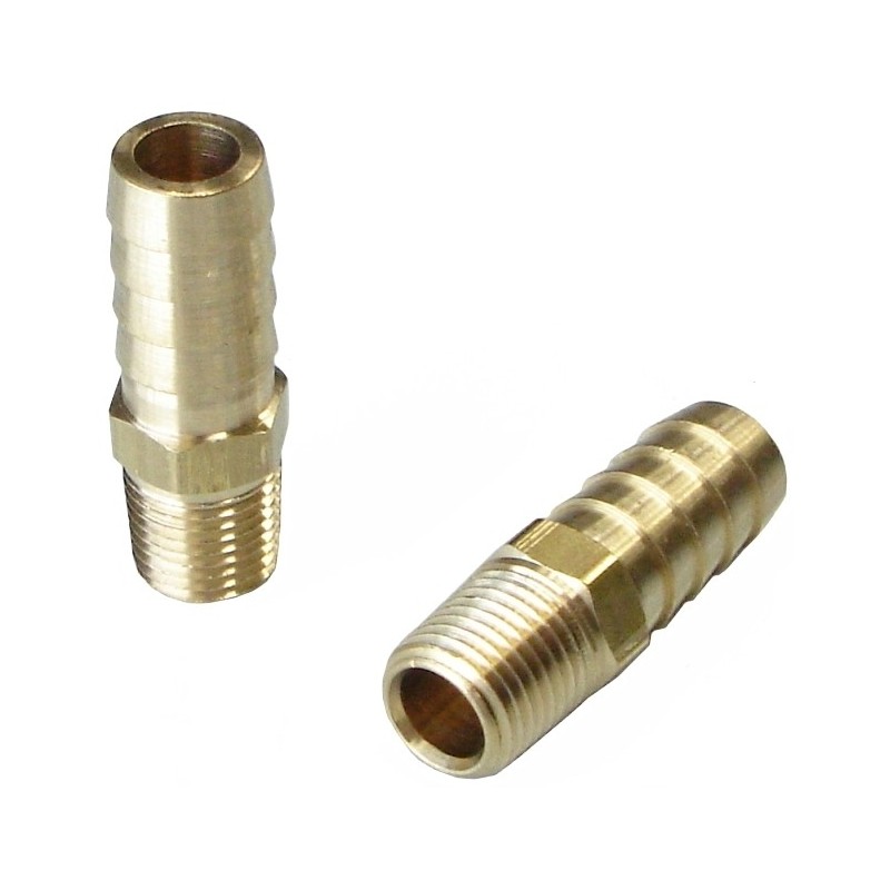 set de 2 raccords droits 1/4 mâle (pr ppe huile 55104/55106) remplace la ref 41792