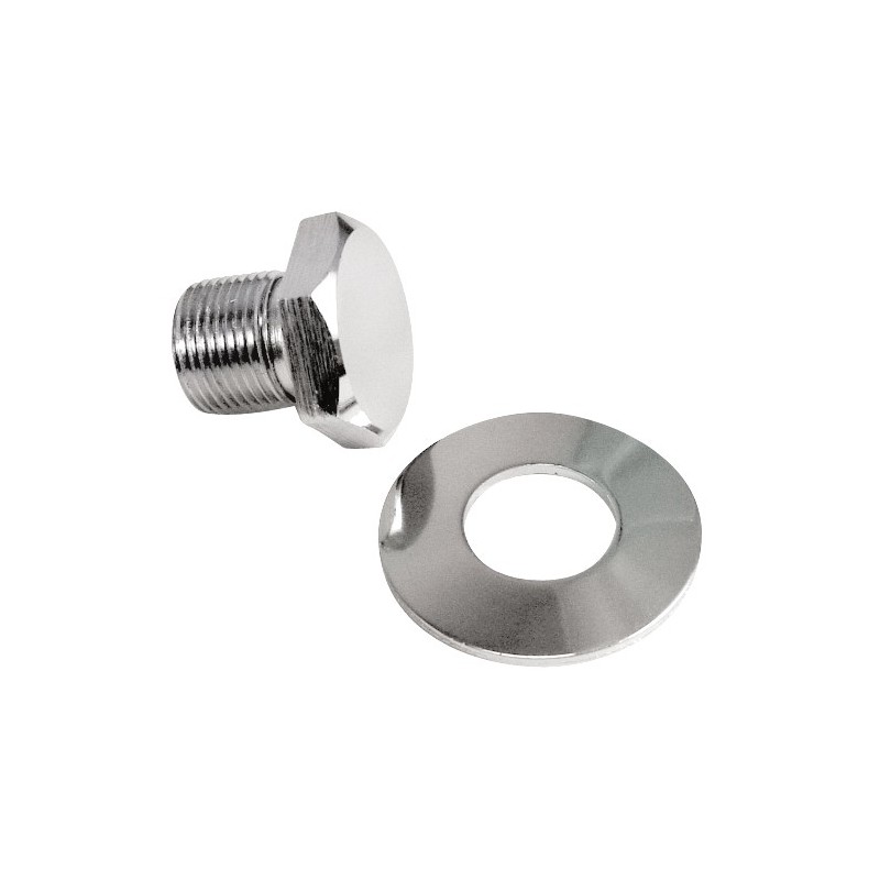 écrou et rondelle chromés de poulie de vilebrequin
