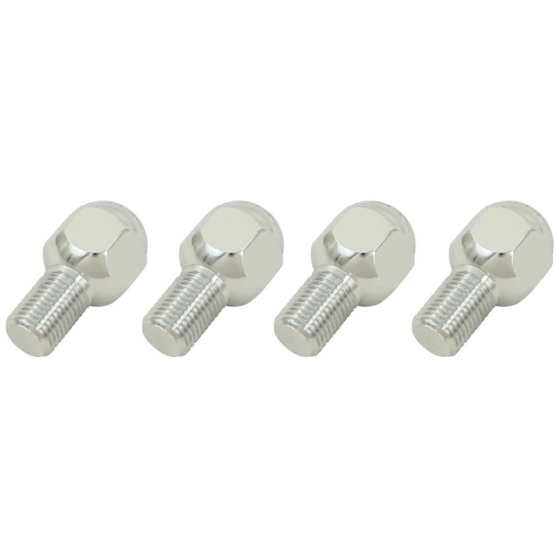 set de 4 boulons de roue chromés à appui bombé (14x1,5) long...