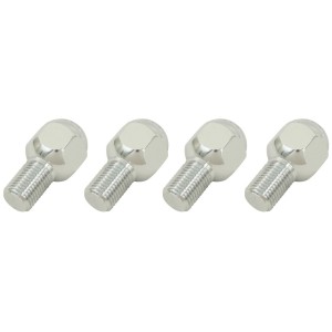 set de 4 boulons de roue chromés à appui bombé (14x1,5) long...
