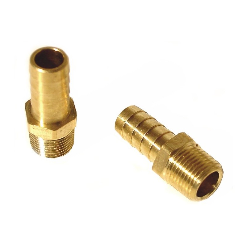 set de 2 raccorsd droit mâles 3/8 pour adaptateur radiateur extérieur