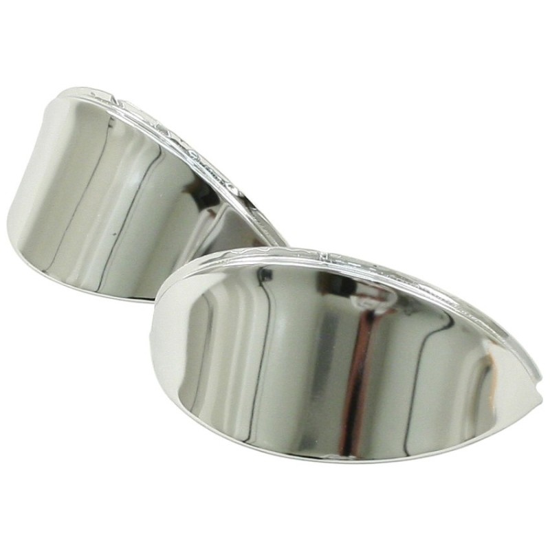 set de 2 paupières de phares chromées 68-