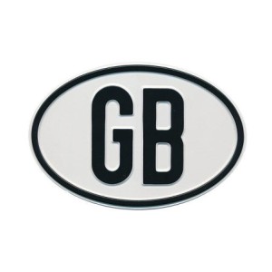 plaque 'GB'