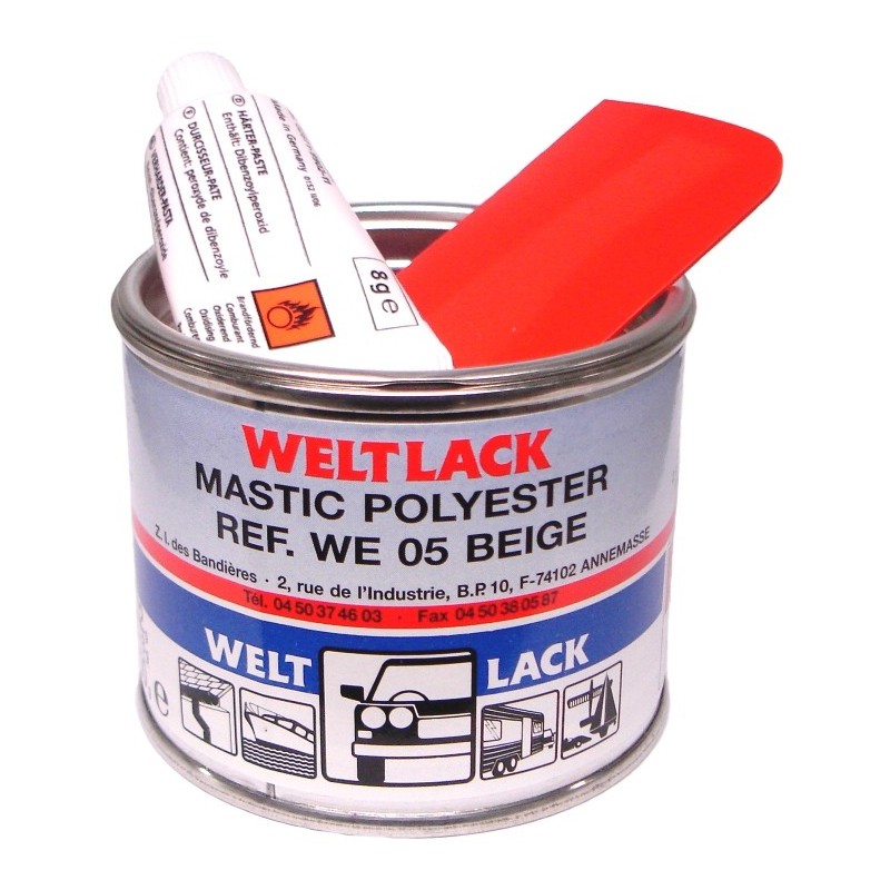 mastic polyester souple avec durcisseur en pot de 250 grs remplace la ref C60170