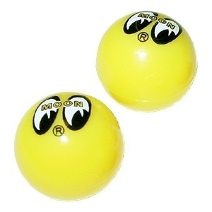 set de 2 capuchons de valves de roues rondes MOON