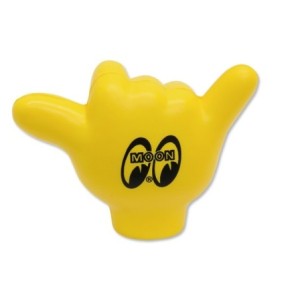 boule d'antenne MOON jaune en forme de main