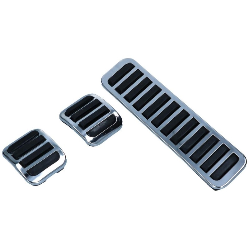 set de 3 couvres pédales chromés