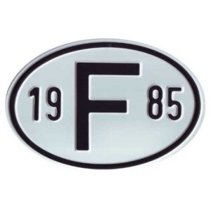 plaque 'F' millésime 1985