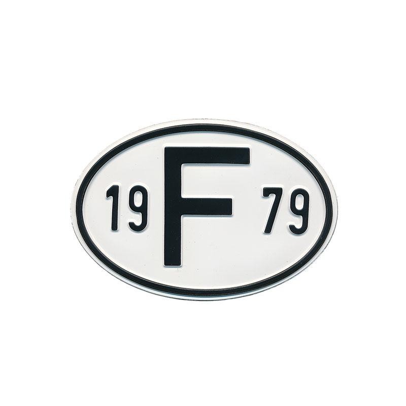 plaque 'F' millésime 1979