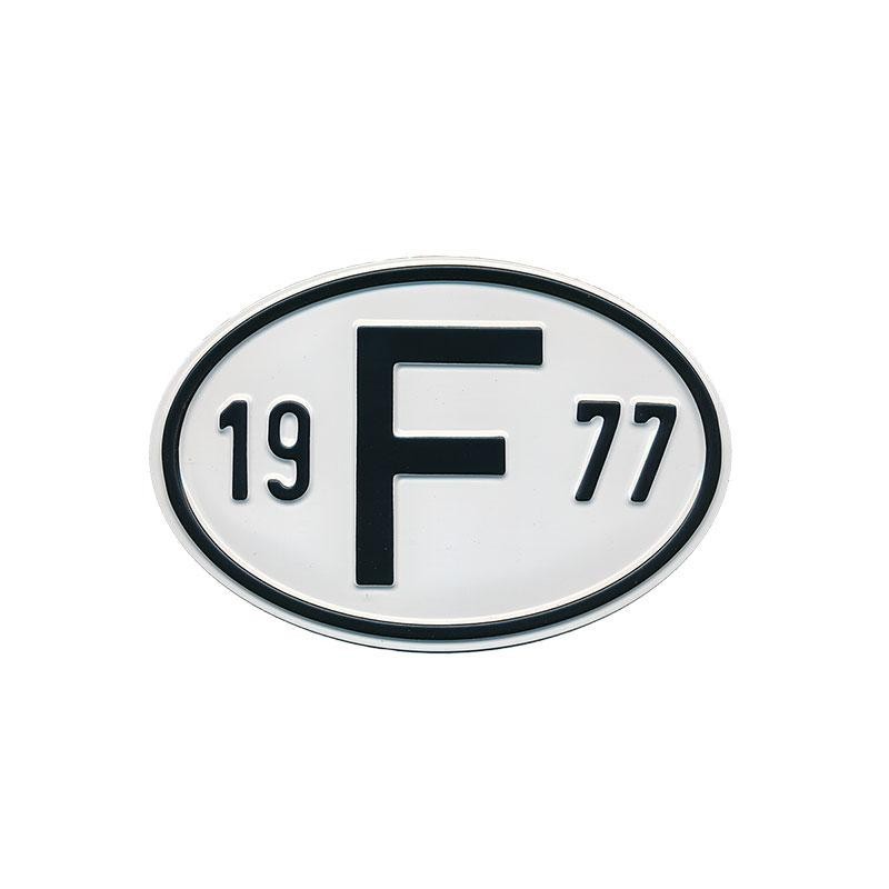 plaque 'F' millésime 1977