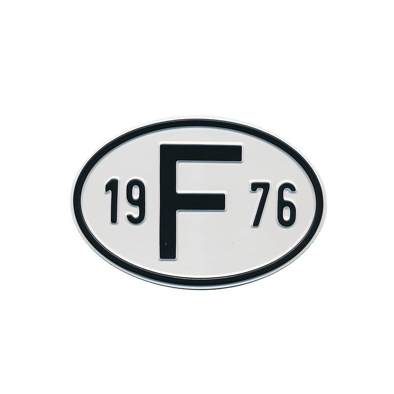 plaque 'F' millésime 1976