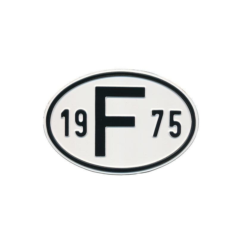 plaque 'F' millésime 1975