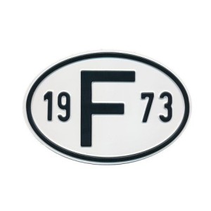 plaque 'F' millésime 1973
