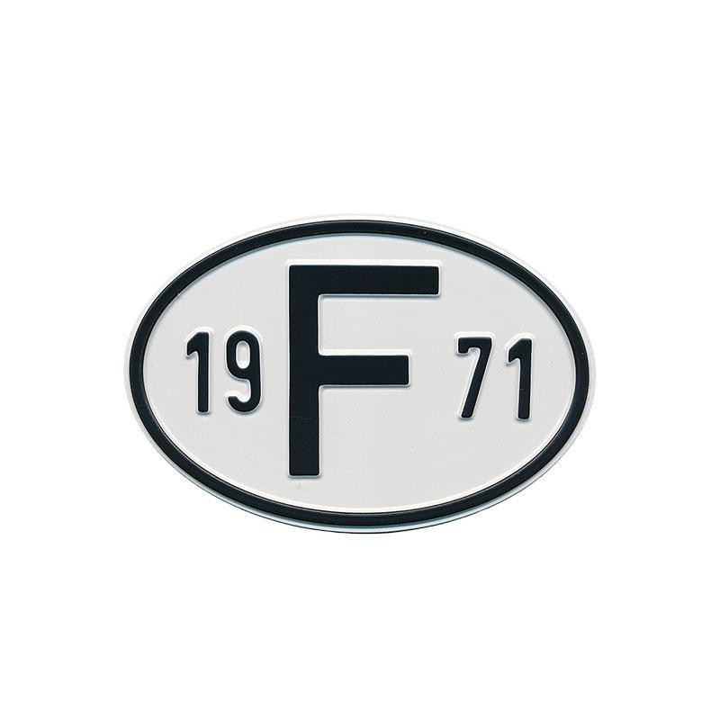plaque 'F' millésime 1971