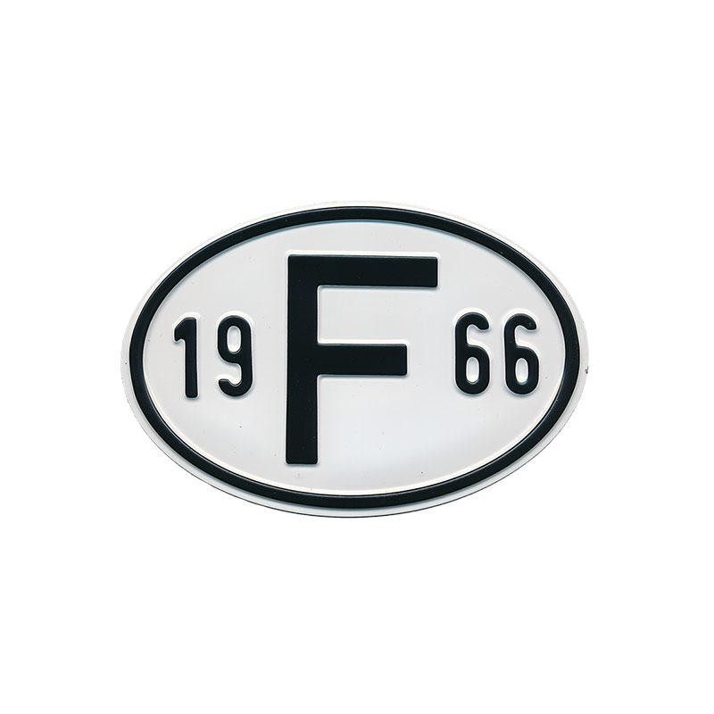 plaque 'F' millésime 1966
