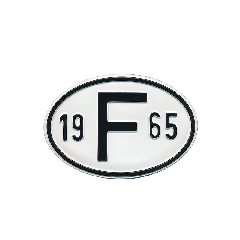 plaque 'F' millésime 1965