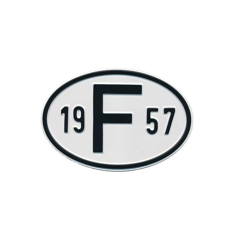 plaque 'F' millésime 1957