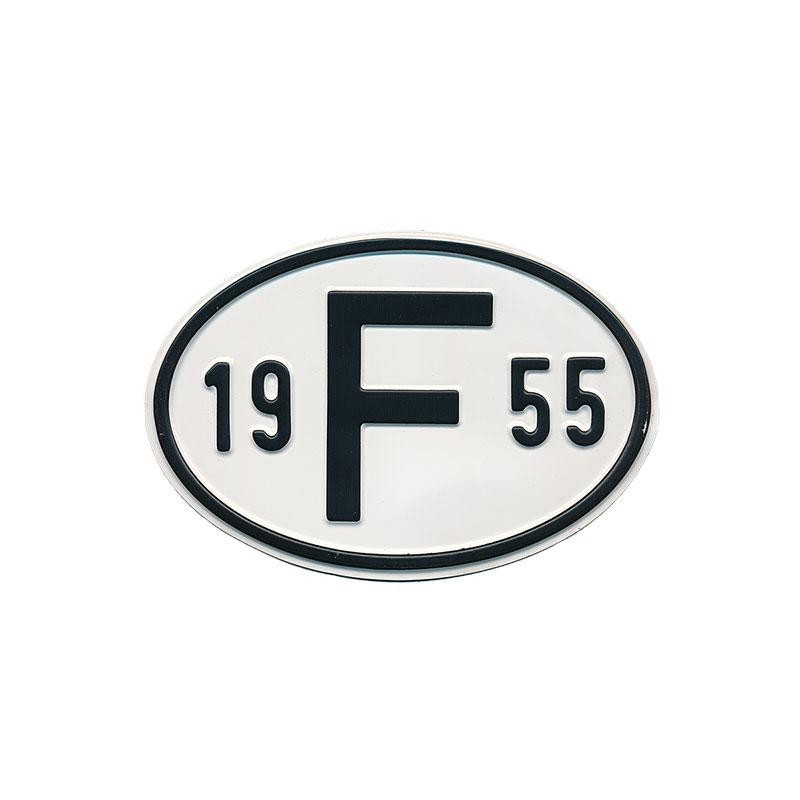 plaque 'F' millésime 1955