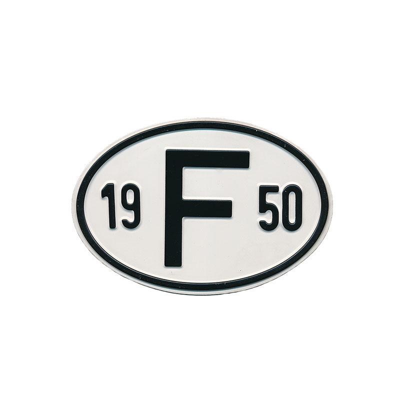 plaque 'F' millésime 1950