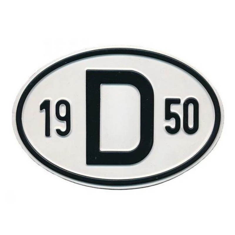 plaque 'D' millésime 1950