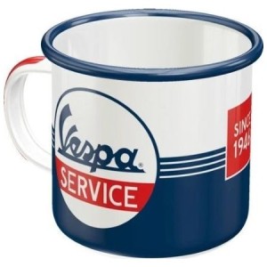 mug en tôle émaillée Vespa...