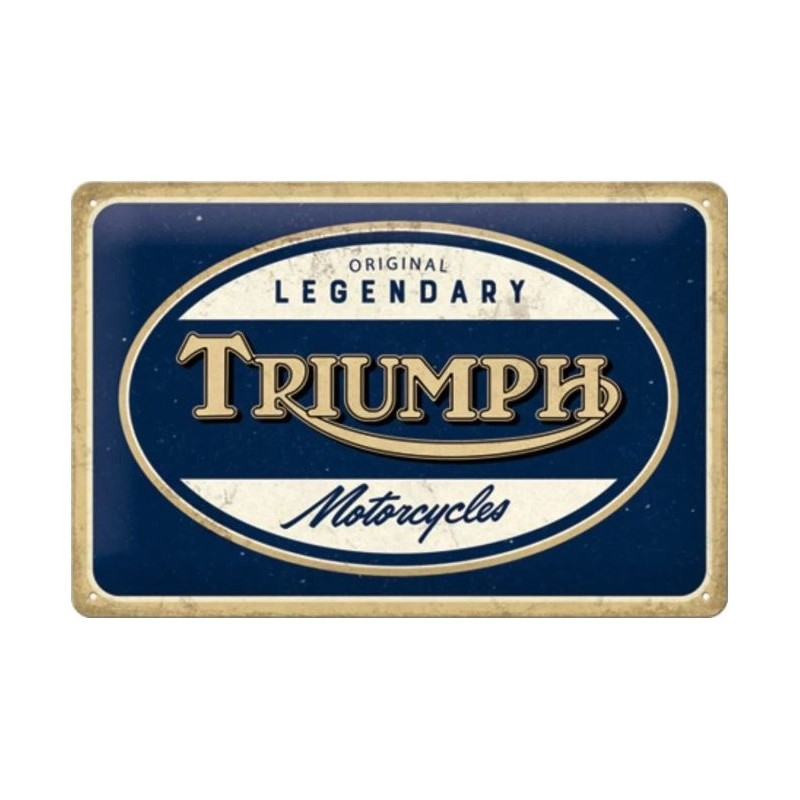 tôle peinte emboutie 20x30cm Triumph - Motorcycles