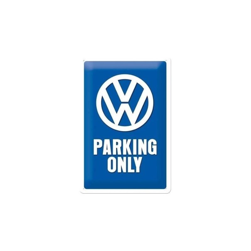 tôle peinte emboutie 20x30cm VW Parking only