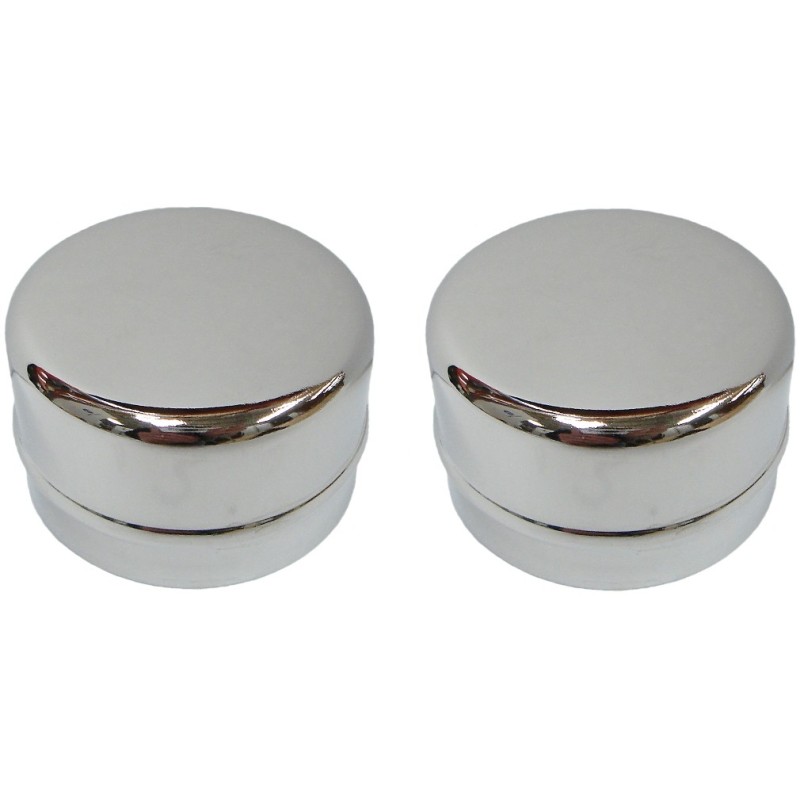 set de 2 caches moyeu chromés (se monte directement sur les ...