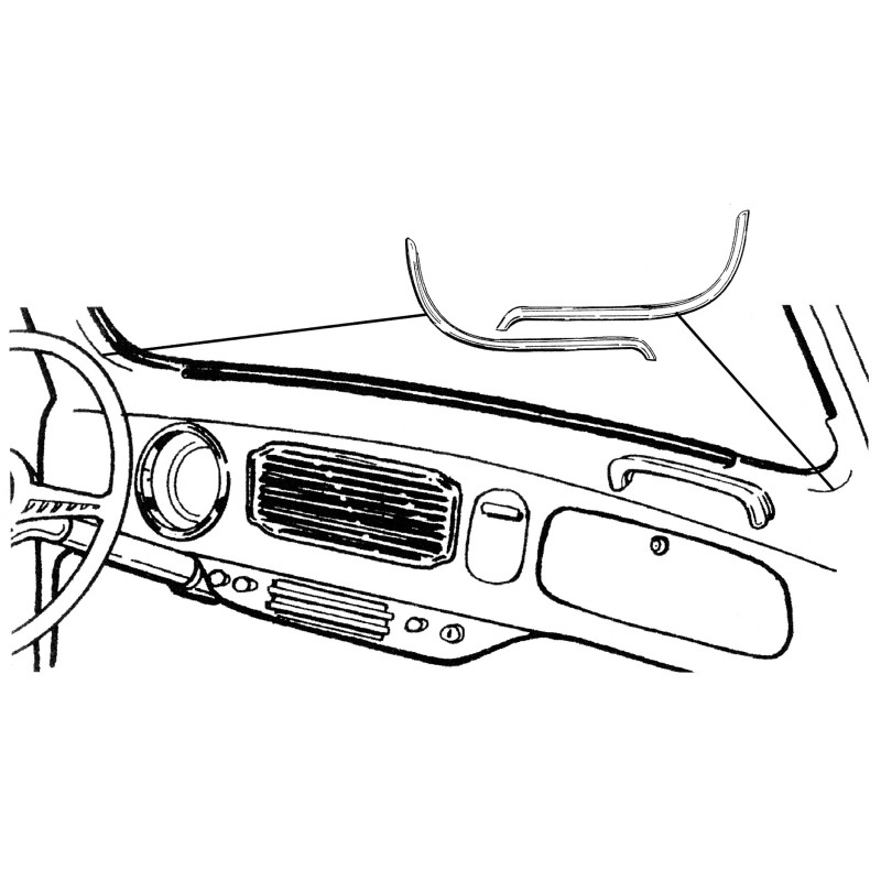 set de 2 chromes de ventilation de tableau de bord