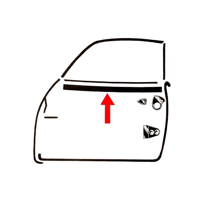 lèche-vitre extérieur de vitre de porte gauche ou droite 56-...