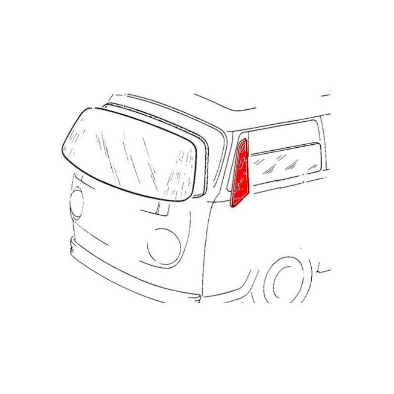 vitre de déflecteur avant gauche