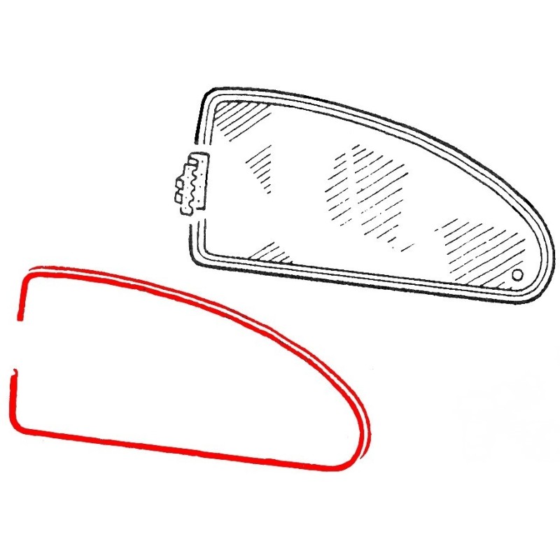 set de 2 joints d'appuis noirs de pop out sur caisse