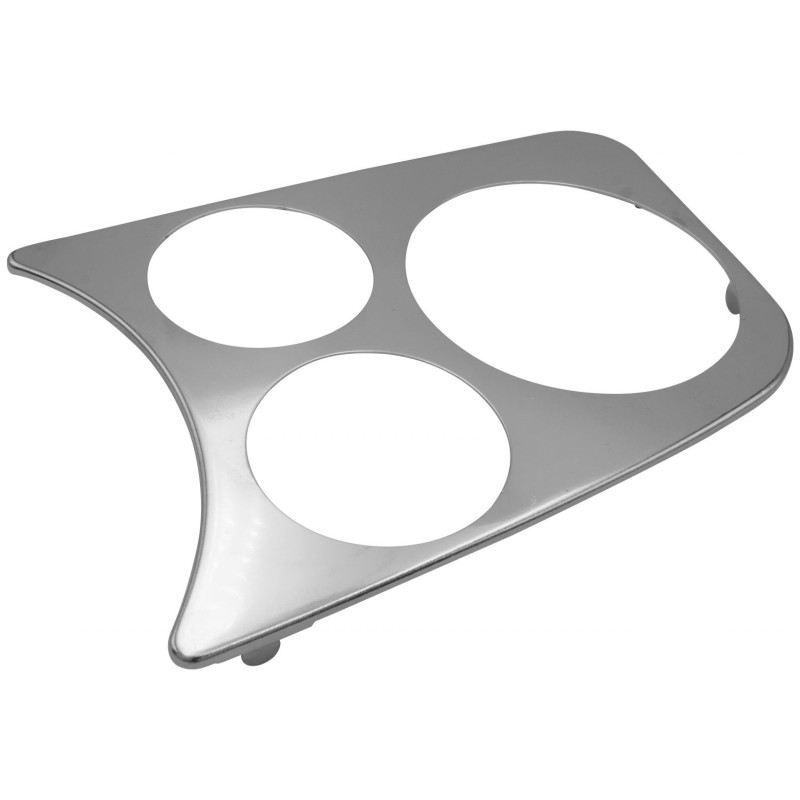 couvre tableau de bord chromé gauche 2 trous + 1 trou pour c...