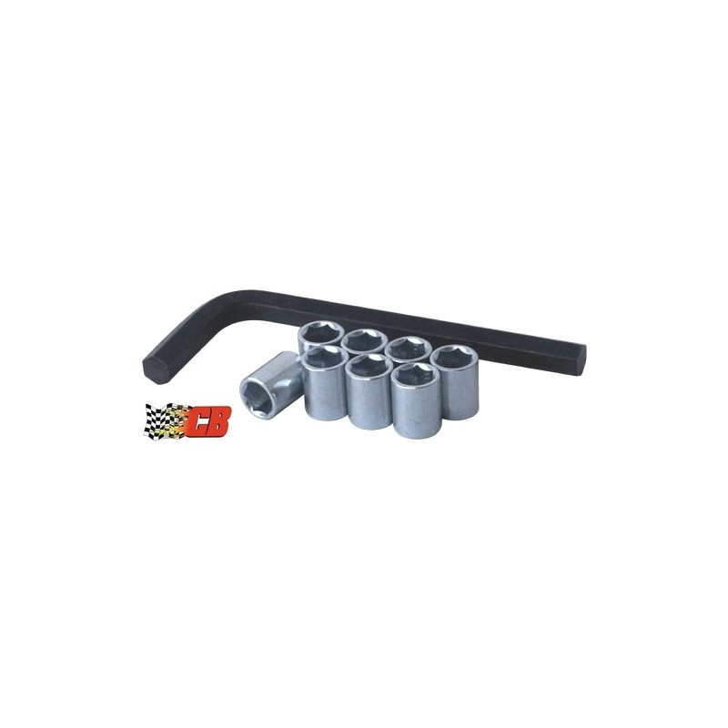 kit de 8 écrous à serrage clé Allen CB PERF pour pose échappement ou carburateurs remplace la ref 25432