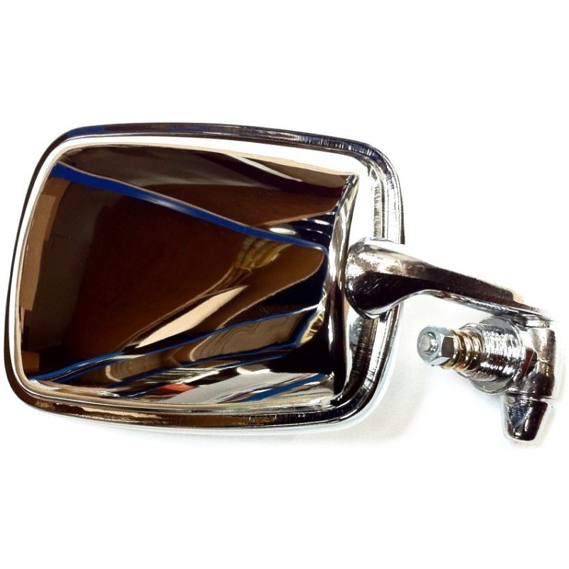 rétroviseur chromé droit 8/67- à bord plastique blanc