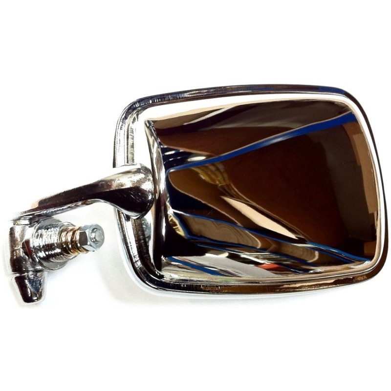 rétroviseur chromé gauche 8/67- à bord plastique blanc