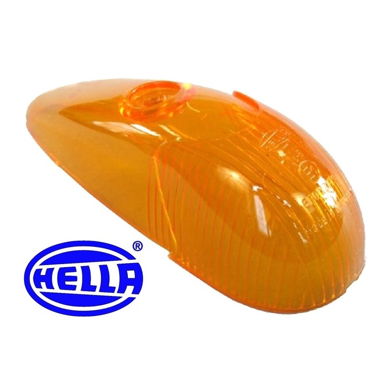 glace de clignotant d'aile orange 8/58-7/63 Hella (avec marquage CE)