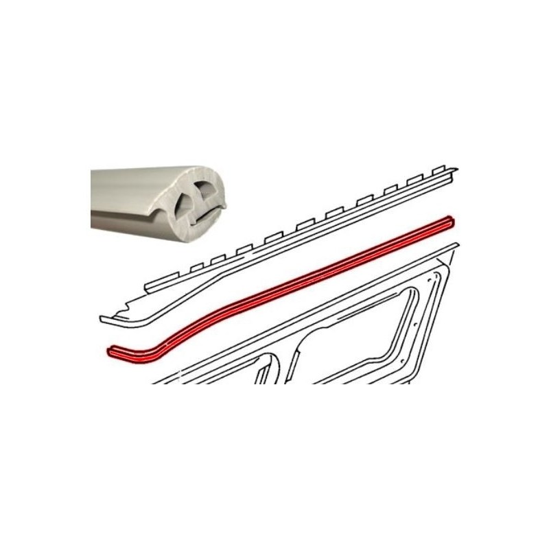 joint de protection gris de glissière intérieure de porte la...