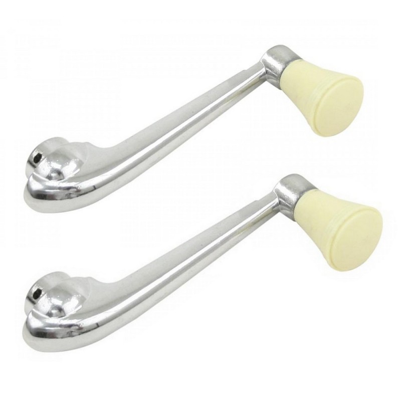 set de 2 manivelles de lève-vitre 56-66 ivoire