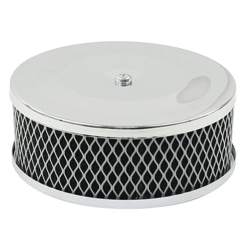 filtre à  air rond chromé remplace la ref 42350