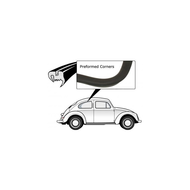 joint de vitre latérale standard préformé droit 53-7/64  qualité allemande