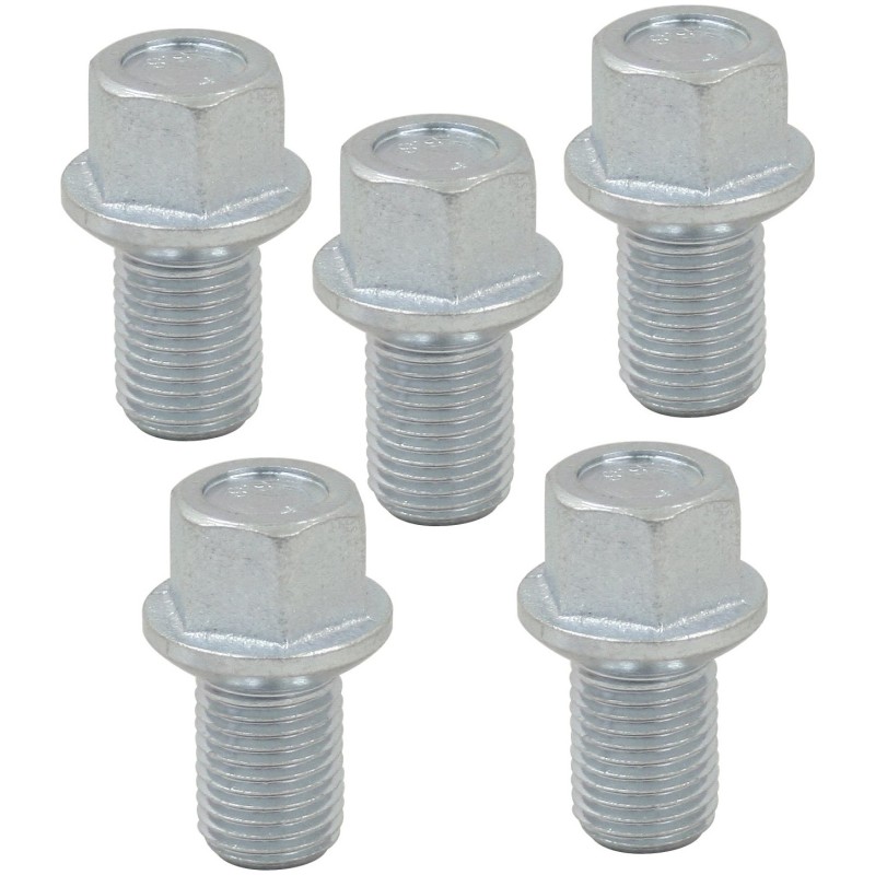 set de 5 boulons de roue à appuis bombé tête en 17mm (14x1,5...