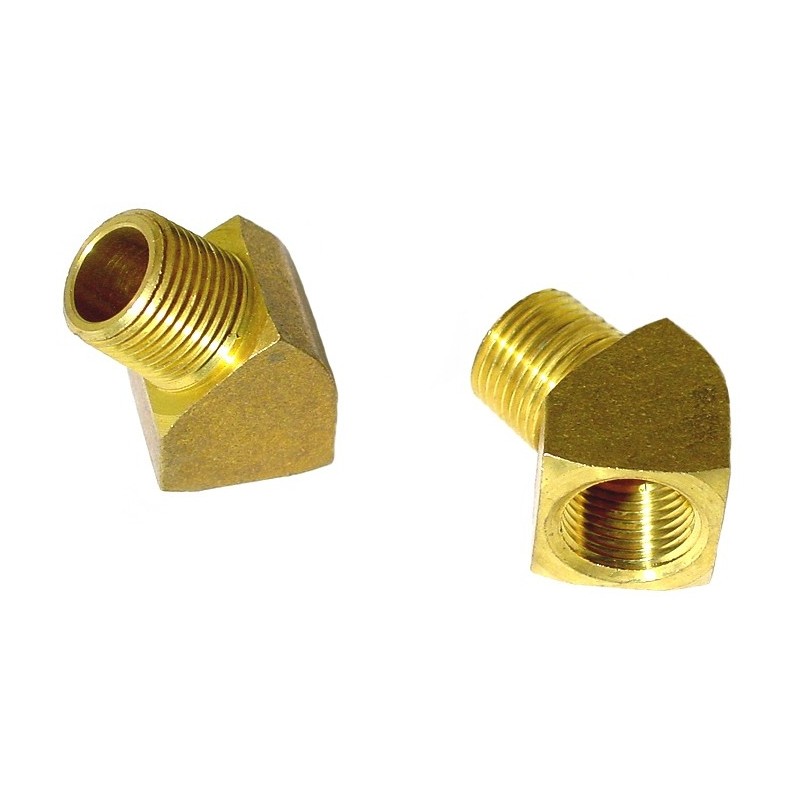 set de 2 raccords coudés 45° 3/8' mâle x 3/8' femelle
