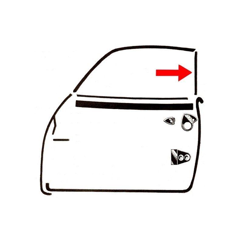 set de 2 joints d’étanchéité vertical de vitre de porte sur ...