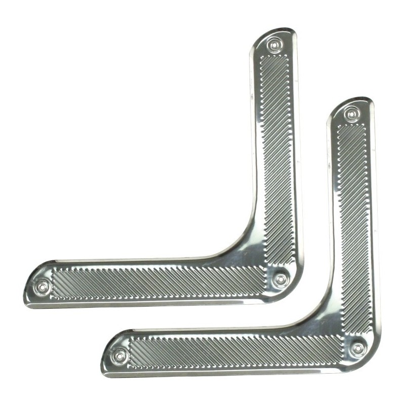 set de 2 protections de coin de porte chromées