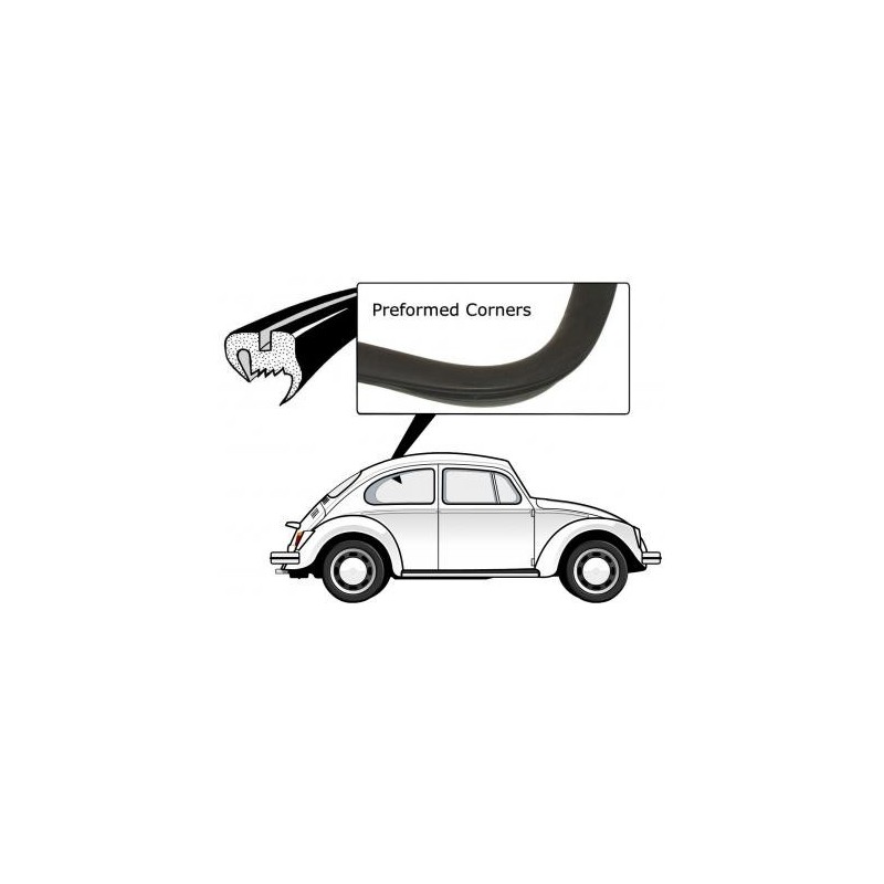 joint de vitre latérale standard préformé gauche 8/64-  qualité allemande