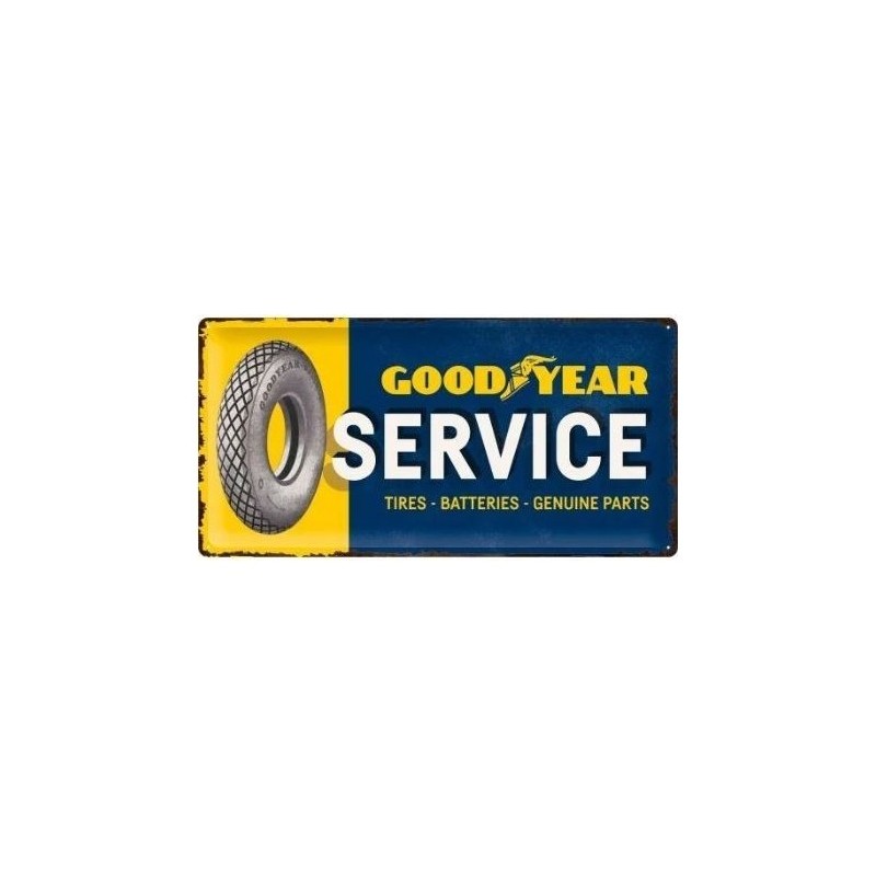 tôle peinte emboutie 25x50cm Goodyear Service