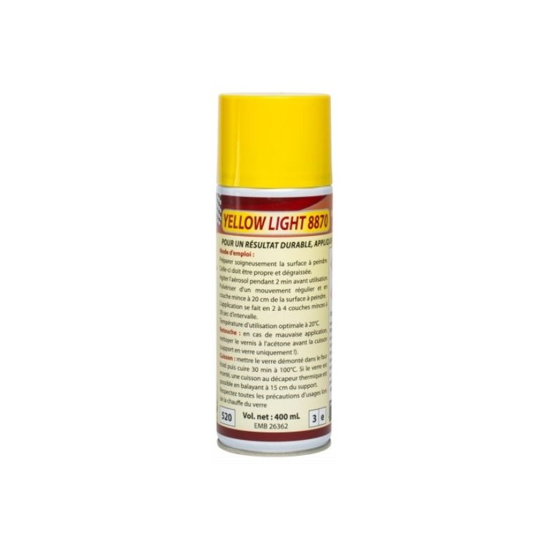 bombe de vernis jaune pour look phares anciens RESTOM®YellowLight 8870 (bombe de 400ml)