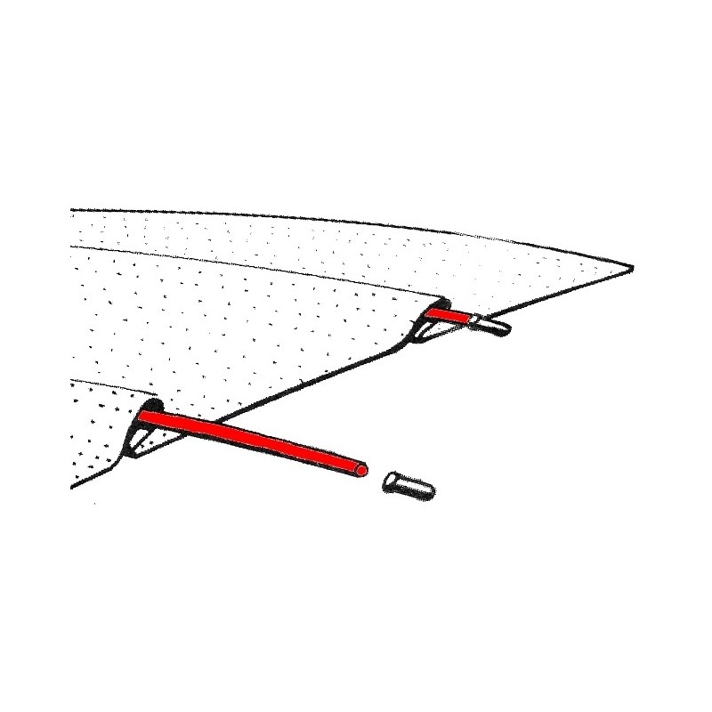 set de 5 baleines de ciel de toit (longueur 48, 122mm)