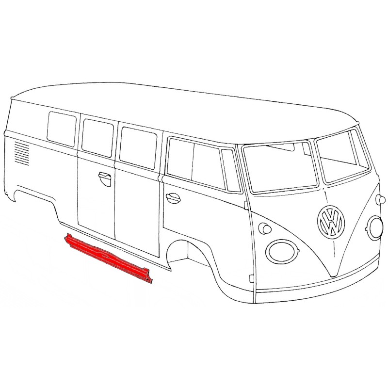 bas de caisse droit en dessous des portes latérales -7/67